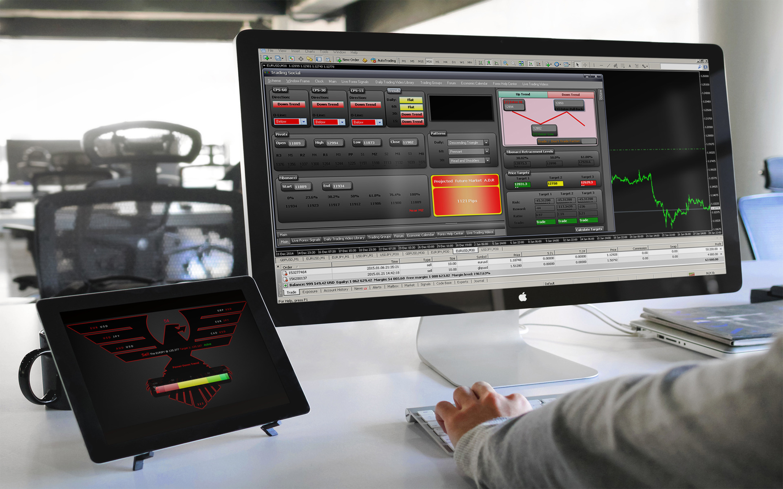 OCTAVE Professional Dashboard, showcasing cutting-edge AI and intuitive command on a trading desk for market leadership
